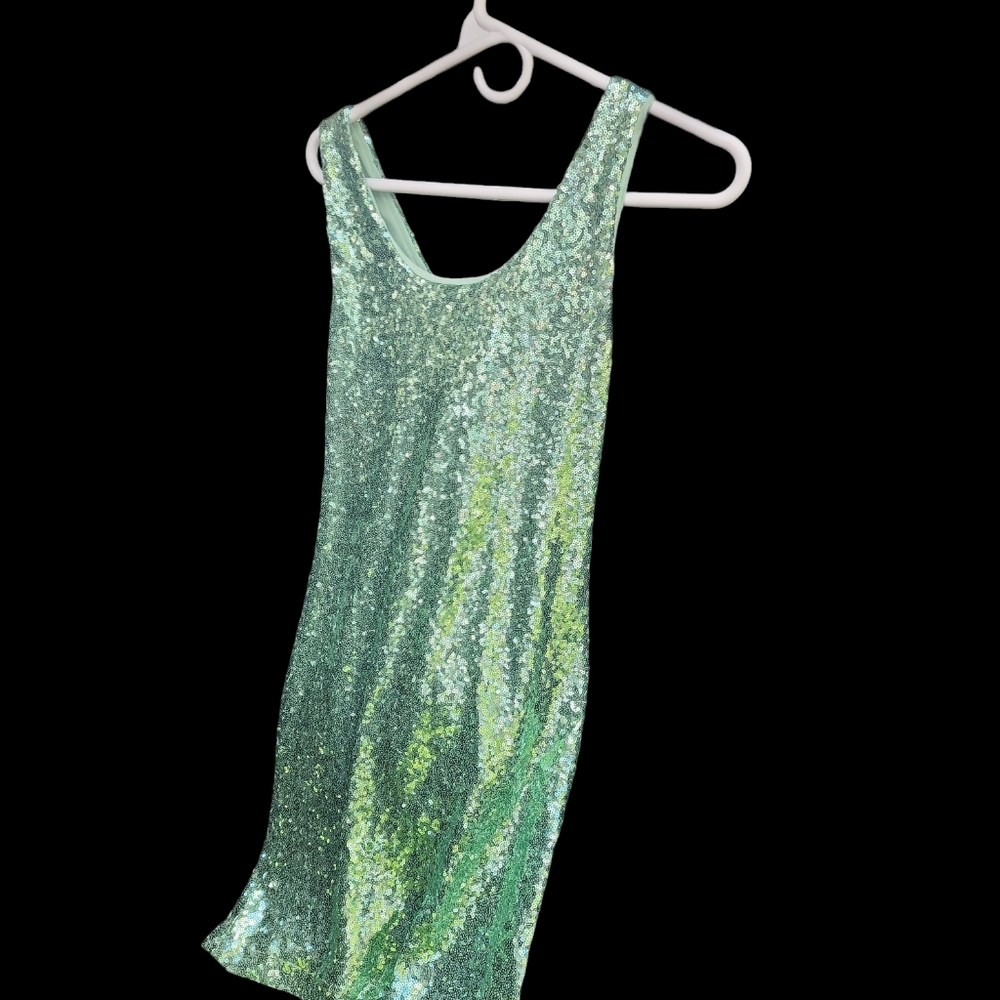 Green sparkle dress